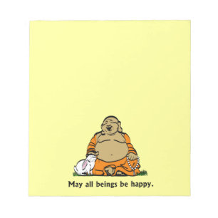 LYCKLIGA BUDDHA ANTECKNINGSBLOCK