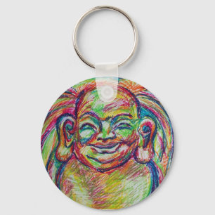 Lyckliga Buddha Keychain Nyckelring