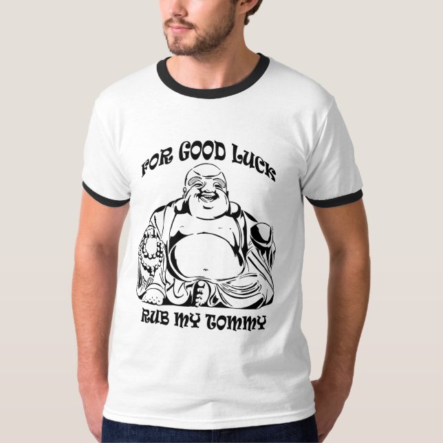 Lyckliga Buddha manar T-tröja Tröja (Framsida)