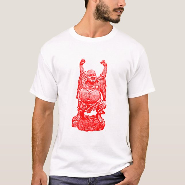 Lyckliga Buddha Tee Shirt (Framsida)