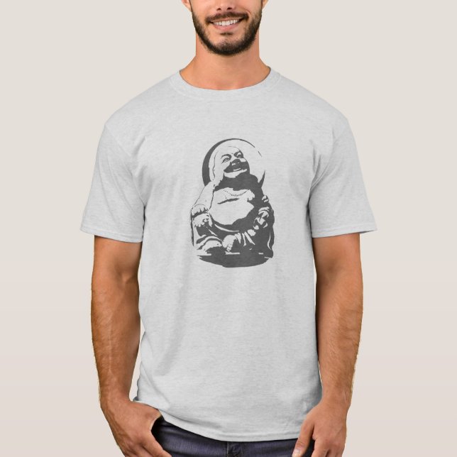 Lyckliga Buddha Tee Shirt (Framsida)