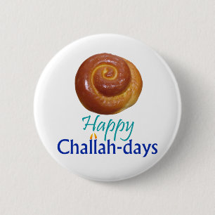 Lyckliga Challah-dagar Rnd klämmer fast Knapp