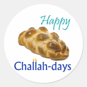Lyckliga Challah-dagar rundaklistermärkear Runt Klistermärke
