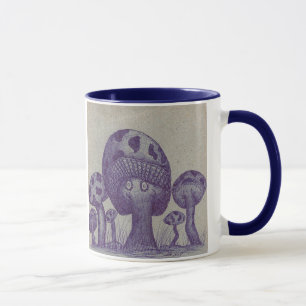 Lyckliga champinjonmuggar mugg
