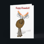 Lyckliga Chanukah! Helgkort<br><div class="desc">Inre text:  Önska dig en moosed lyckliga Hanukkah och många menora!</div>