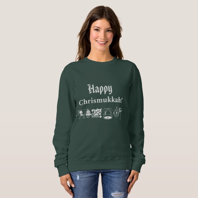 Lyckliga Chrismukkah med pictorials T-shirt (Hel framsida)