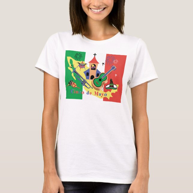 Lyckliga Cinco de Mayo damer T-shirt (Framsida)