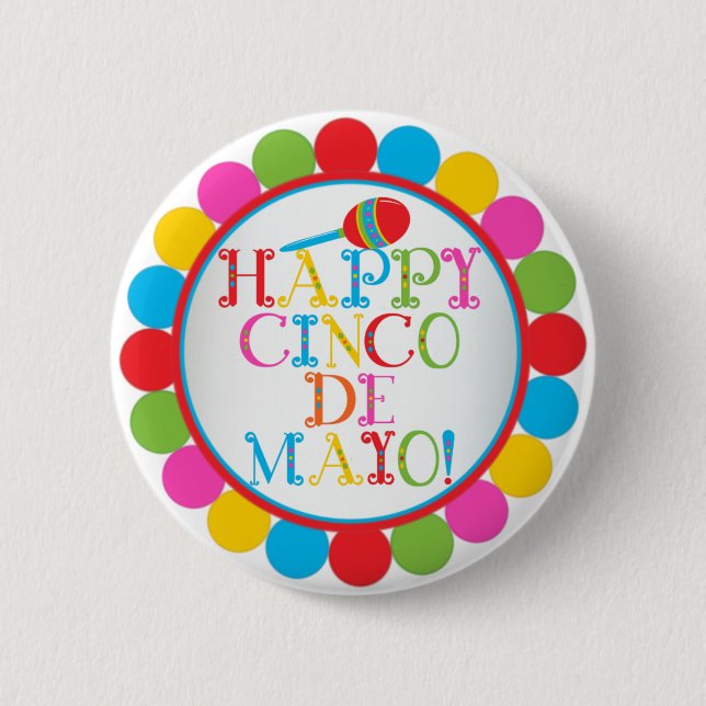 Lyckliga Cinco De Mayo Knapp (Framsida)