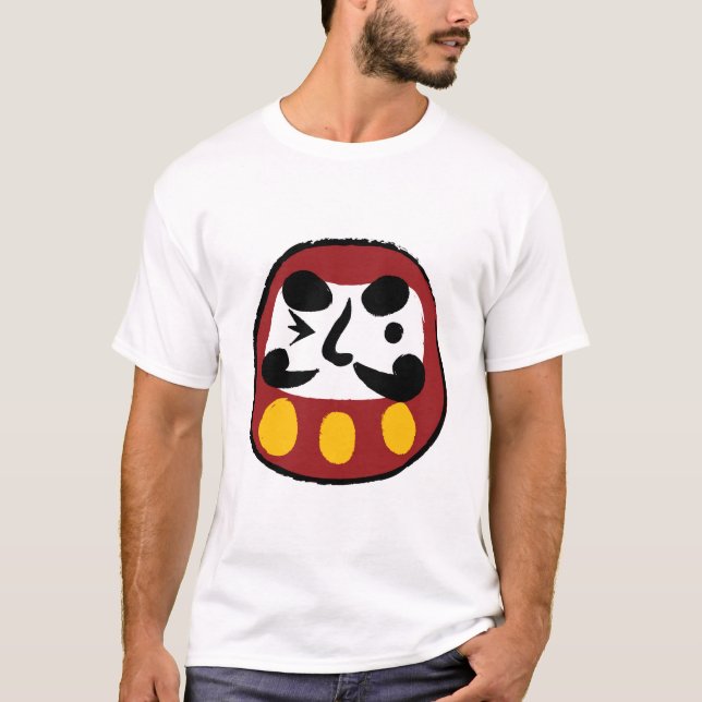 Lyckliga Daruma av Japan Tee (Framsida)