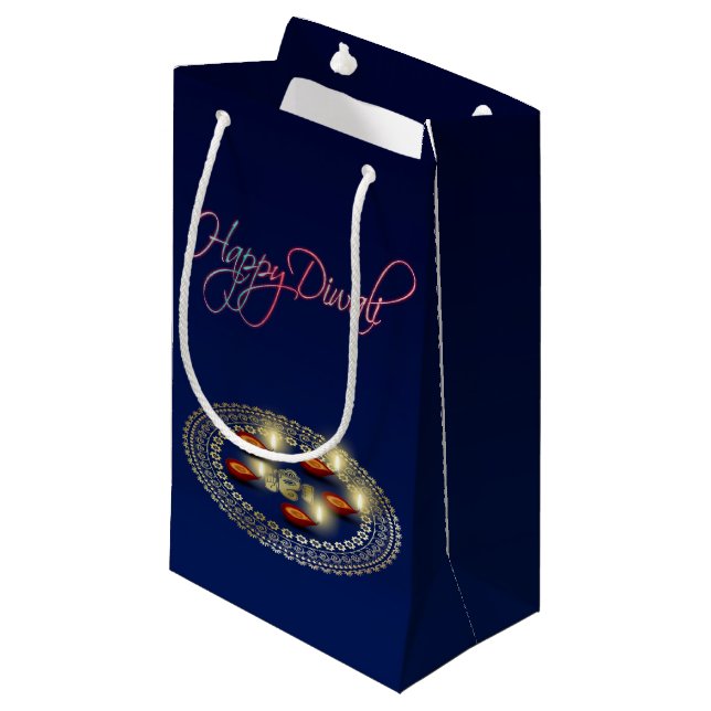 Lyckliga Diwali Ganesha Rangoli - den små gåvan (Framsidan Vinklad)