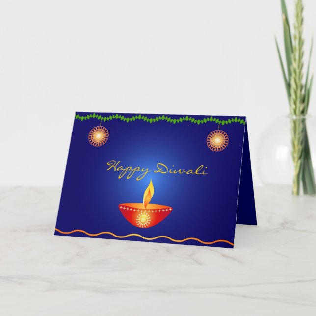 Lyckliga Diwali - kort (Framsida)