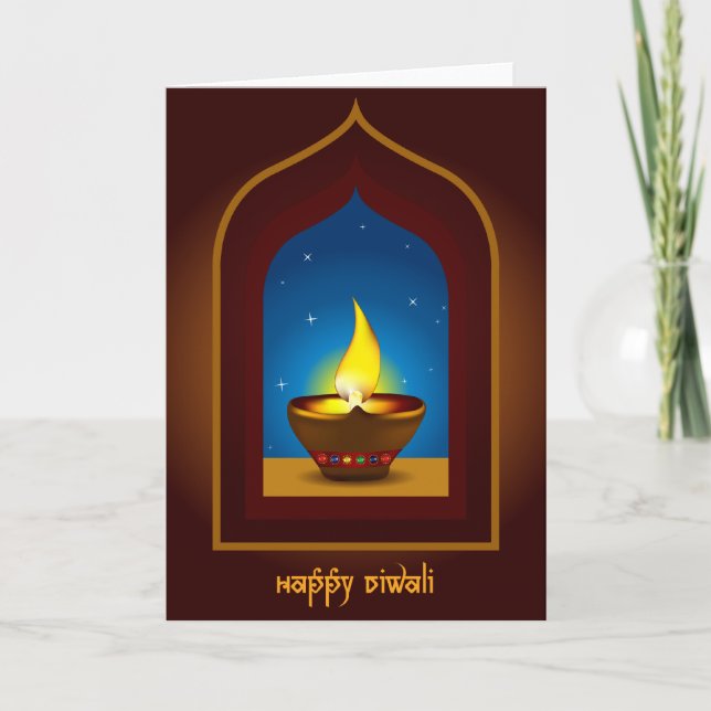 Lyckliga Diwali Kort (Framsida)
