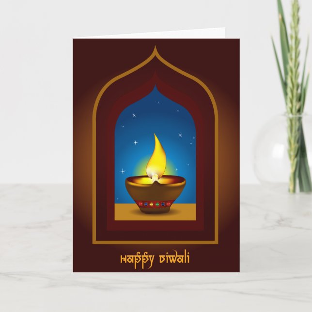 Lyckliga Diwali Kort (Framsida)