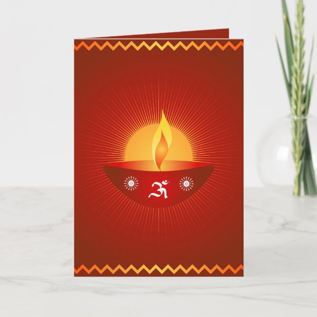 Lyckliga Diwali - kort (Framsida)