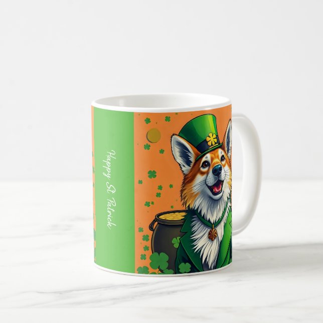 Lyckliga Djur i Förklädnad - St. Patrick’s Day Kul Kaffemugg (Framsida höger)