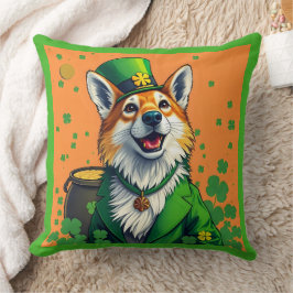 Lyckliga Djur i Förklädnad - St. Patrick's Day Kul Kudde