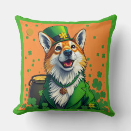 Lyckliga Djur i Förklädnad - St. Patrick's Day Kul Kudde