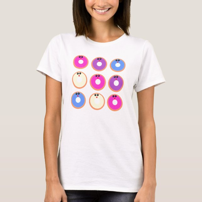 Lyckliga donuts t-shirt (Framsida)