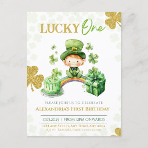 Lyckliga Ettårs Födelsedag St Patricks Vykort