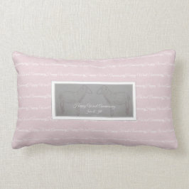 Lyckliga får för 7:eullårsdag dämpar (grå färg) lumbarkudde