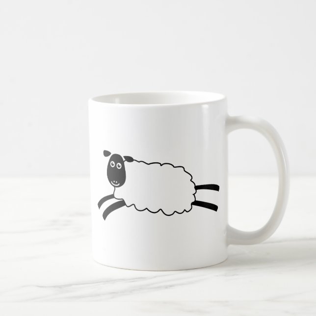 Lyckliga får kaffemugg (Höger)