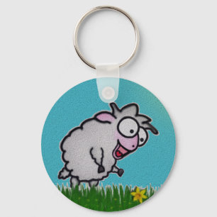 Lyckliga får Keychain Nyckelring