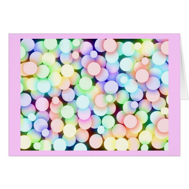 Lyckliga färgrika Spheres Hälsningskort (Framsidan Horizontal)