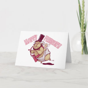 Lyckliga Februari Helgkort