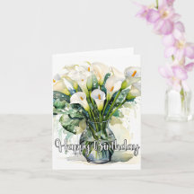 Lyckliga födelsedagsblommor Zantedeschia