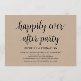 Lyckliga för alltid, bröllop Elopement-inbjudninga Inbjudningar