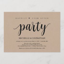 Lyckliga för alltid-fest, bröllopsflykt inbjudan