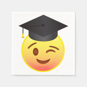 Lyckliga för ansiktestudentfest för blinka Emoji Pappersservett