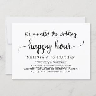 Lyckliga För Evigt Bröllop Elopement Happy Hour Inbjudningar
