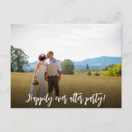 Lyckliga För Evigt Casual Bröllopsmottagning Inbjudan Vykort