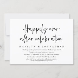 Lyckliga För Evigt Efter Lugn Middag för Bröllopsf Inbjudningar