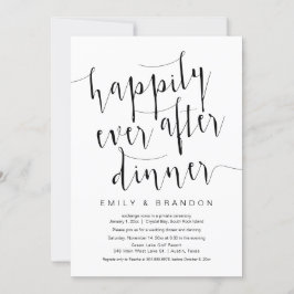 Lyckliga För Evigt Efter Middag, Bröllop Elopement Inbjudningar