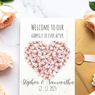Lyckliga För Evigt Fest 3D blommor bröllop Inbjudan Vykort