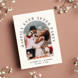 Lyckliga För Evigt Fest Arch Foto Bröllop Inbjudan Vykort