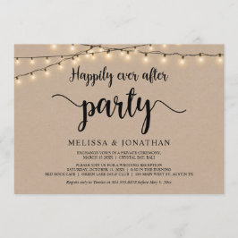 Lyckliga för evigt-fest, Strängljus Elopement Inbjudningar