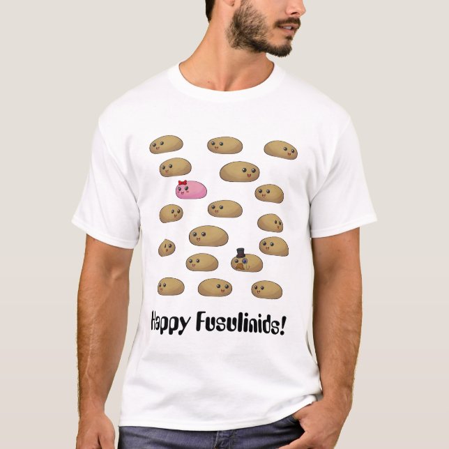 Lyckliga Fusulinids! T Shirt (Framsida)