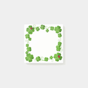 Lyckliga Fyrklöver & Nyckelpigor Post-it Block