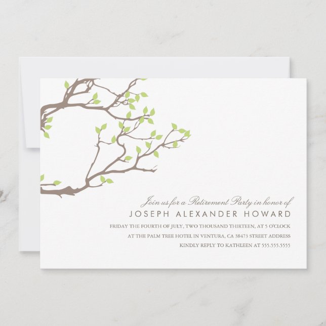 Lyckliga Grenar Pensionärsfest Inbjudan (Framsida)