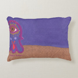 Lyckliga Hamsa går ut på natten av Ashira Malka Prydnadskudde