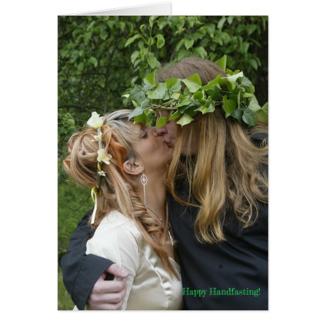 Lyckliga Handfasting Hälsningskort (Framsidan)