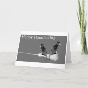 Lyckliga Handfasting! Kort för bröllop för