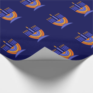 Lyckliga Hanukkah/Chanukah gåva som slår in papp Presentpapper