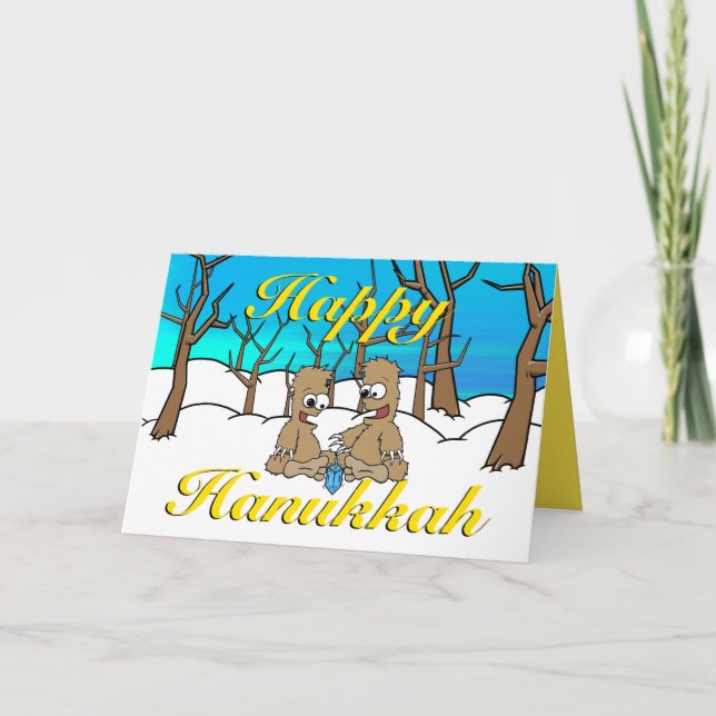 Lyckliga Hanukkah Helgkort (Framsida)