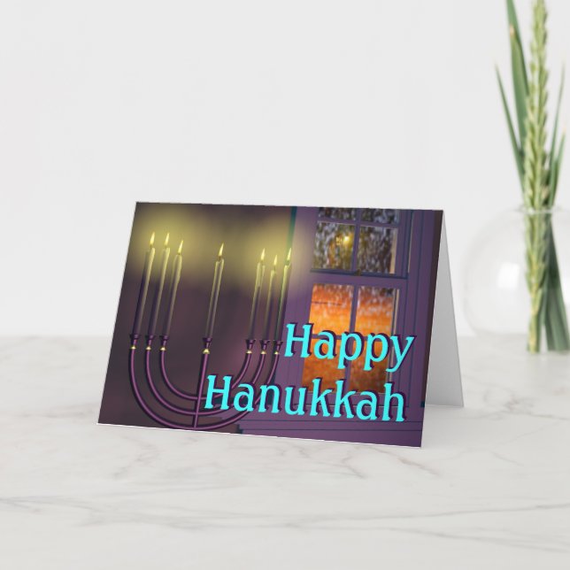 Lyckliga Hanukkah Helgkort (Framsida)