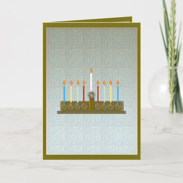 Lyckliga Hanukkah Helgkort (Framsida)