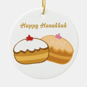 Lyckliga Hanukkah Julgransprydnad Keramik